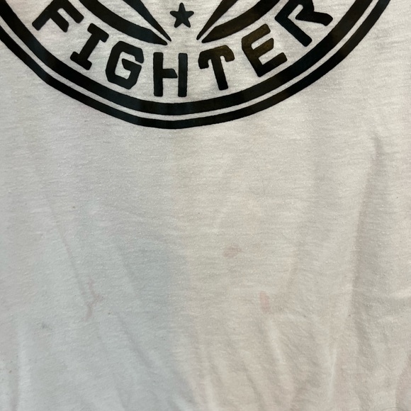 COPY - AMERICAN FIGHTER M MEDIUM T SHIRT BLACK WHITE HOT PINK 781 - Picture 4 of 15